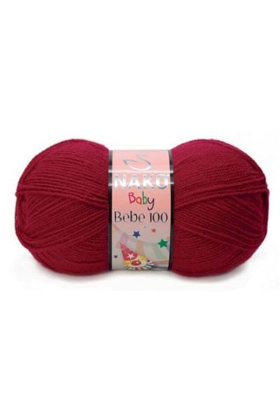 NAKO Baby 100 Red 5 Pieces Color: 3641