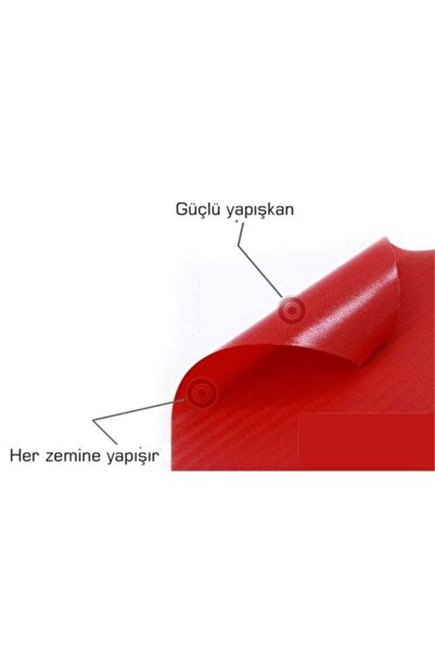 Carub Kırmızı Karbon Kaplama 127 Cm X 100 Cm