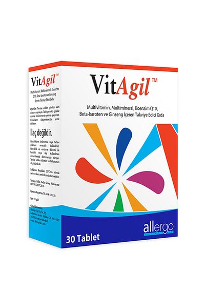 Allergo Vitagil - 30 Tablets Multivitamin and Multimineral Coq10