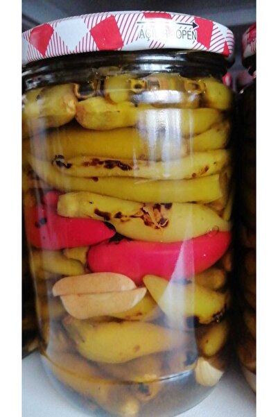 DOĞAL ANNE ELİNDEN Közlenmiş Balık Biber Turşusu domatesli 660 Cc Cam Kavanozlarda Acılıdır