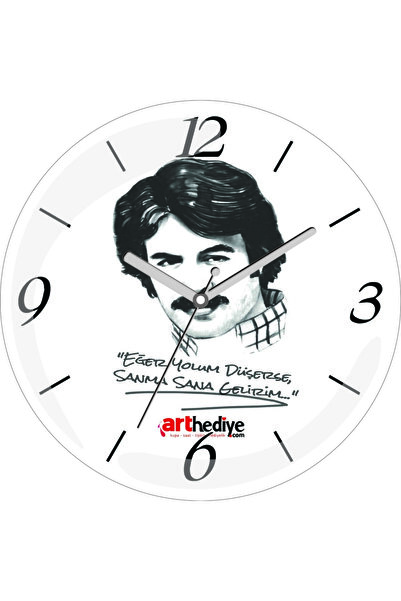 3M Ferdi Tayfur Dacă calea mea se arunca, ceas de perete din sticlă cu efect bombat