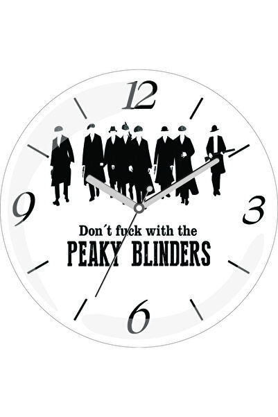 3M Dont  with the Peaky Blinders Curved Real Glass Wall Clock