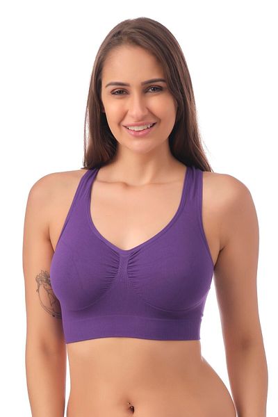 Doce Cravo Seamless Recovery Sports Bra11604001 Purple