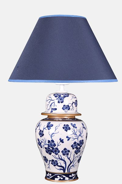 Qdec Bleu Blanc Shah Vase Lampshade Spring Branch Blue