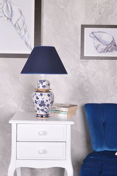 Qdec Bleu Blanc Shah Vase Lampshade Spring Branch Blue
