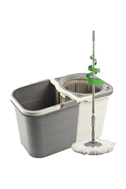 Spin Mop Duo Döner Başlıklı Temizlik Seti 19 Lt Antrasit/beyaz - Planex Clean