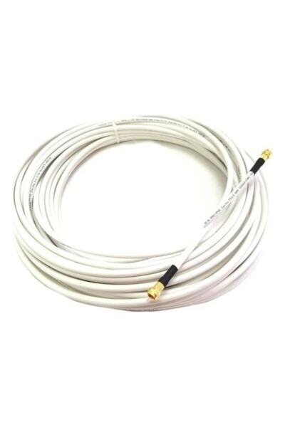 Baff Germany Rg7 Gold F Konnektörlü Hazır Uydu Anten Kablosu - 30 Metre Beyaz