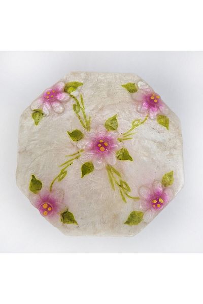 evinizdeki okyanus esintisi turkuaz hediyelik Medium Mother of Pearl Box-hexagonal-violet