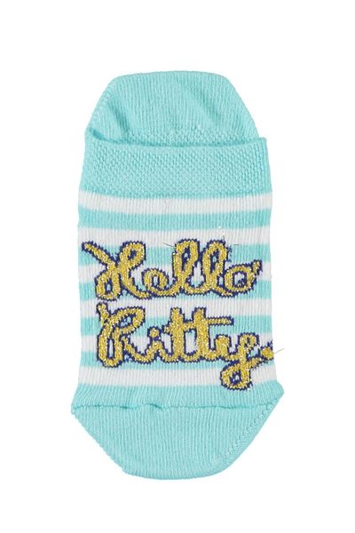 Hello Kitty Girl's Booties Socks 3-9 Years Mint Green