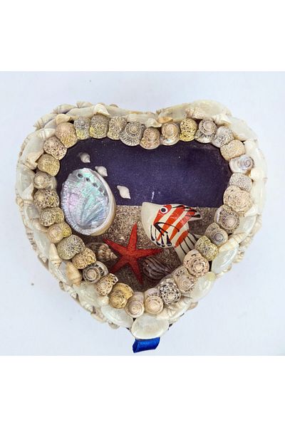 evinizdeki okyanus esintisi turkuaz hediyelik Above Aquarium Heart Box