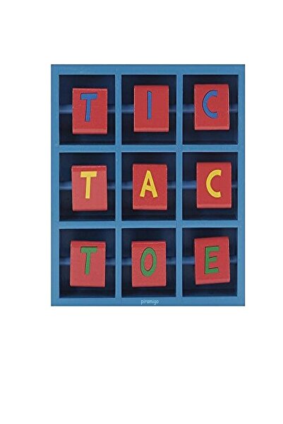PİRAMİGO Tic Tac Toe Game - Car Ahşap Eşleştirme Çevirmeli 3 Taş Oyunu