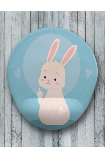Onartem Rabbit Oval Wrist Mouse Pad