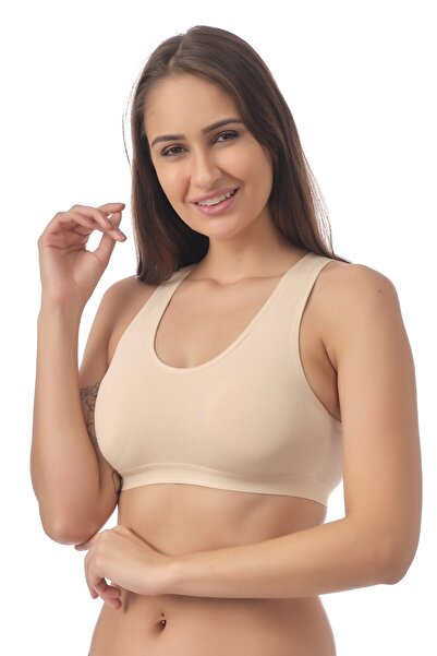 Doce Cravo Combed Cotton Padded Thick Strap Sports Bustier11601817 Skin