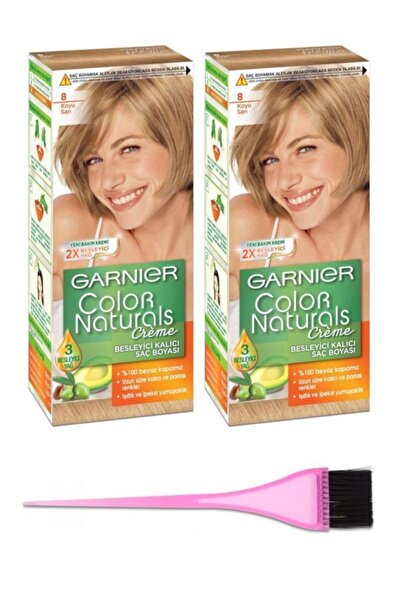 Garnier Color Naturals Saç Boyası 8 X2+boya Fırçası
