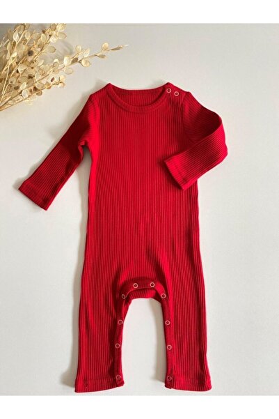 KEY KIDS Red Corduroy Modal Long Jumpsuit