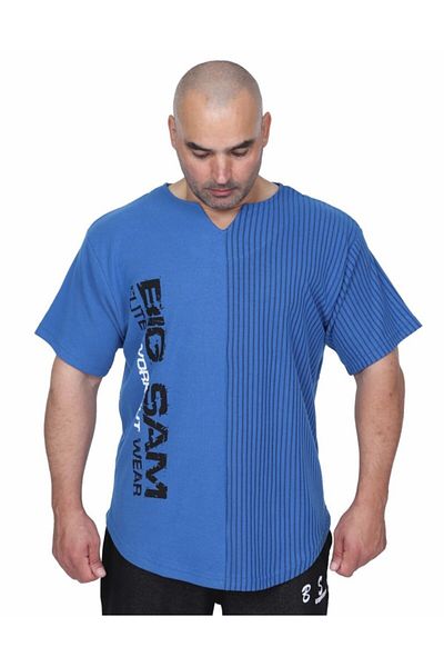 Big Sam New Seasonal Training T-Shirt Relaxed Fit Blue Big Sam 3246