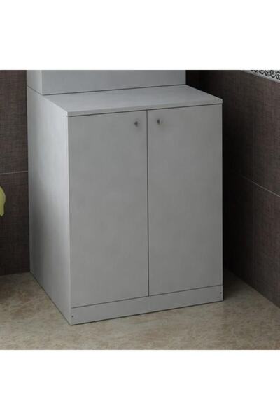 BMdekor Çamaşır Makinesi Dolabı Poyraz Alt Beyaz