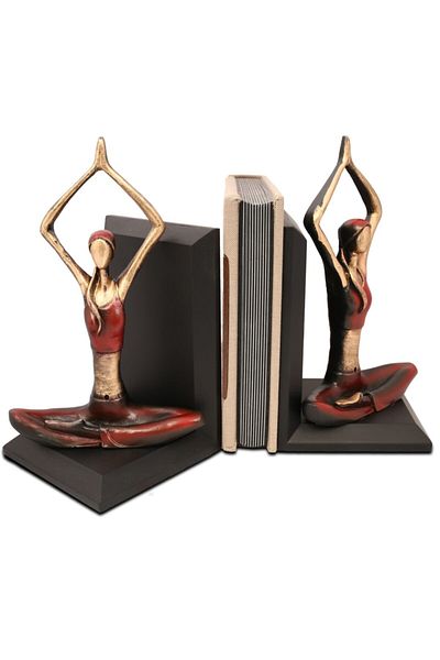 Gift Garden Girl Doing Yoga Book Holder Red Hands in the Air