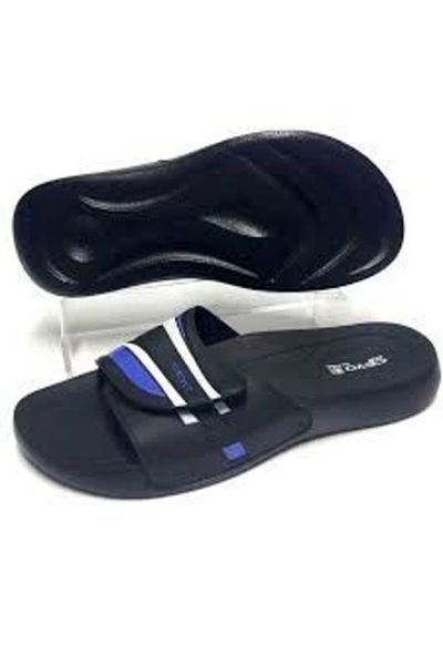 Ceyo Ανδρικές ανατομικές casual παντόφλες Navy Blue Velcro 9100-19