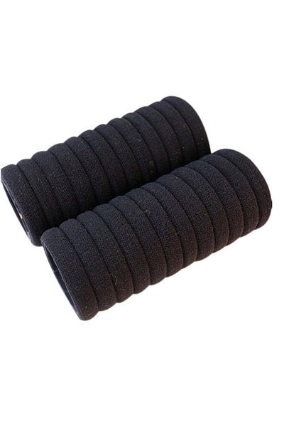 BAHELS Set de 24 catarame din cauciuc negru pentru femei
