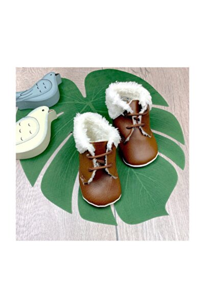 Luckylovelykids Kahverengi Kürklü Bebek Botu
