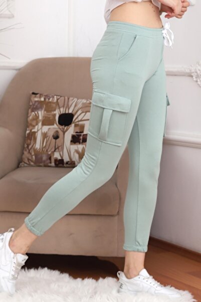 Deafox Green Cargo Pocket Women's Tracksuit