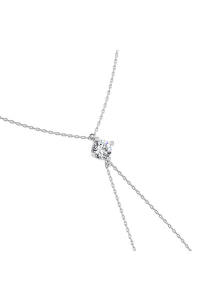 İNDİGO TAKI 1 Ct Tek Taş Beyaz Gümüş Şahmeran