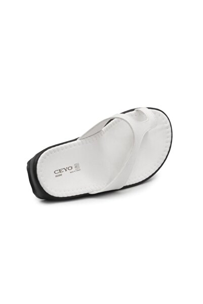 Ceyo 9200-2 Anatomical White Women's Flip Flops