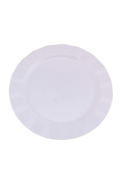 Kristal Plastic Plate Hard Luxury 18cm (6 Pcs) Color White
