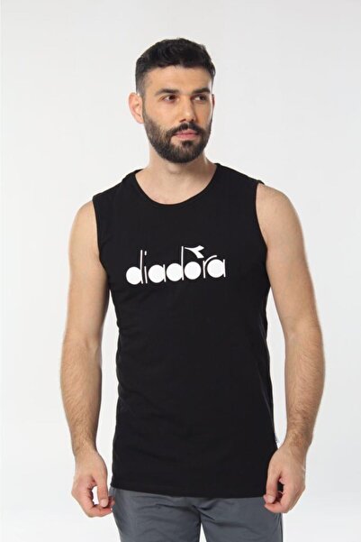 Diadora Men's Black Therm Sweat Tank - 1atl01-black