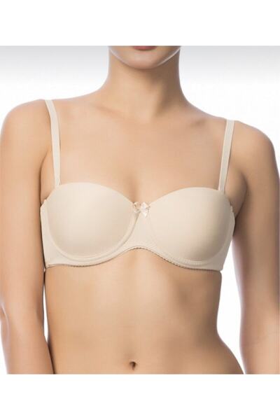 NBB Γυναικείο μπεζ σουτιέν με μικροεπένδυση χωρίς τιτλό στράπλες Νέα σεζόν