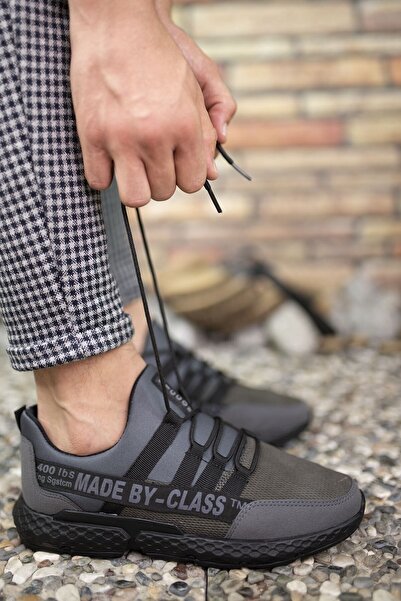 Riccon Szürke férfi bőr tornacipő 0012santo