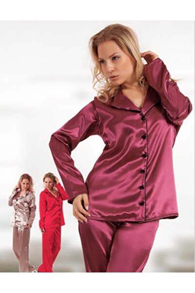 Miorre Uzun Kol Bayan Pijama Takım Saten