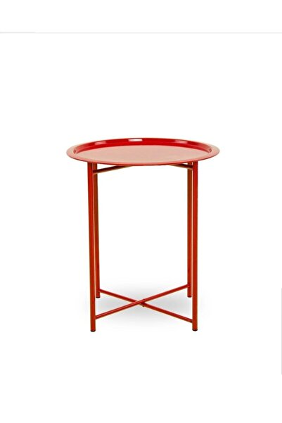 HASTUNÇ Katlanır Metal Orta Sehpa-kırmızı