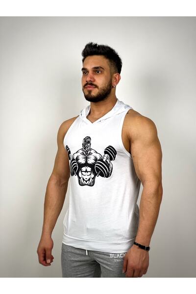 BLACK - Double Dumbbell Hooded Fitness Athlete