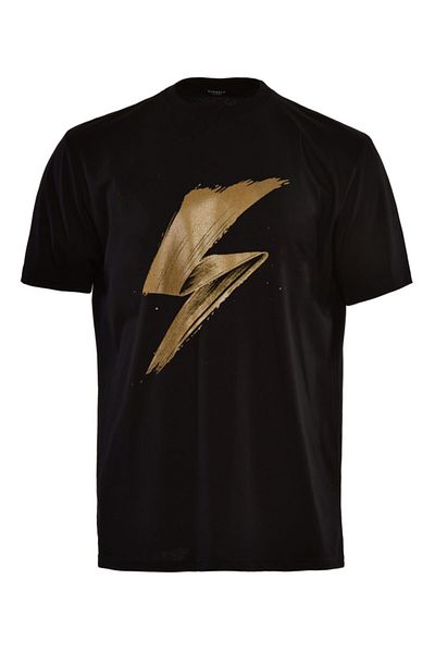 Sam and Sam Gold Lightning Black T-Shirt