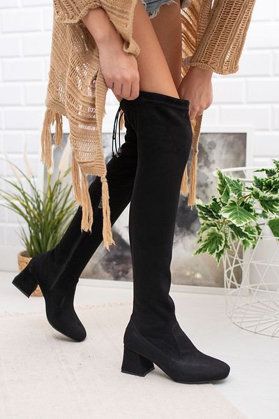 derithy Nora-cizme-Negru Suede-bls6200