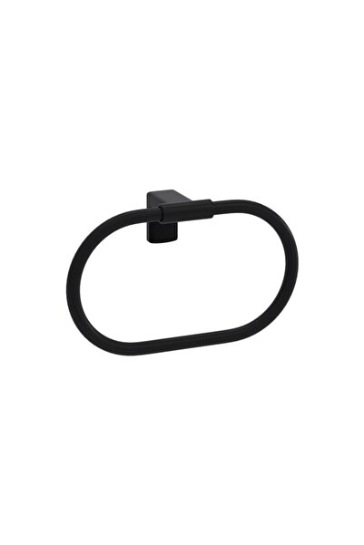 Tema Premium Mat Siyah Oval Havluluk