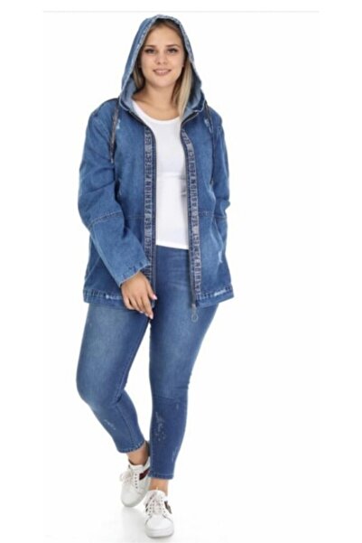 HaiModa Kot Mont Kapşonlu Taş Işli