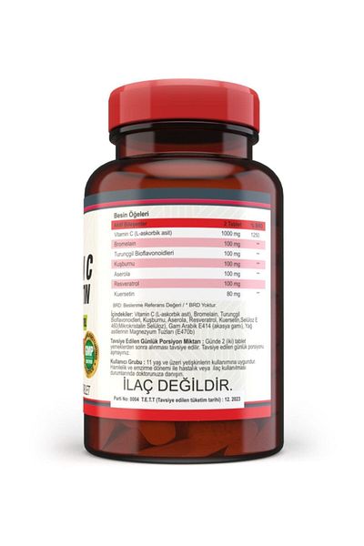 Nevfix Vitamin C 120 Tablet Resveratrol Rosehip Aserola Cursetin