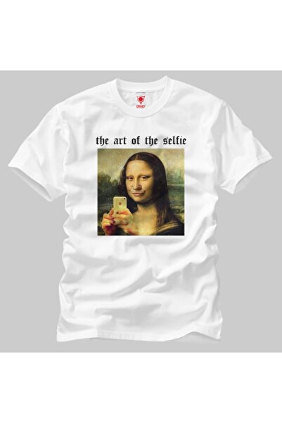 Crazy Мистецтво селфі Мона Ліза Чоловічий футболка