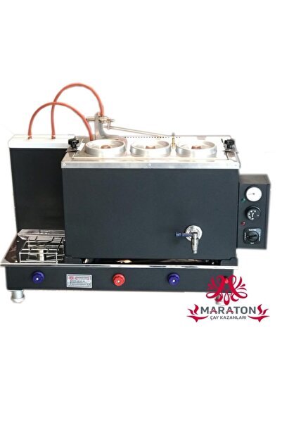 MARATON Üç Demlikli Siyah Çay Kazanı
