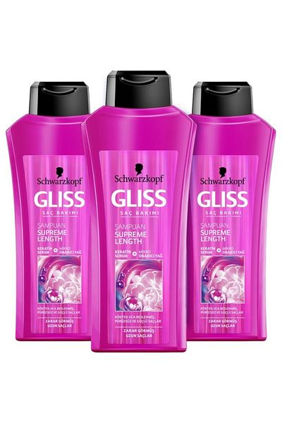 Gliss Supreme Length 500ml Shampoo - Pack of 3