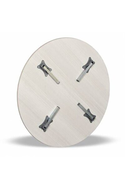 Özler 60 Cm Metal Ayaklı Yer Sofrası Masa Ahşap Sofra (1-2 Kişilik)