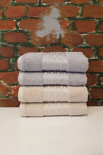 Özdilek Elissa 4-Piece Towel - Gray Beige