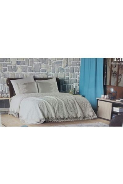 Armes Home Elite Blanket Set Double Cream+beige