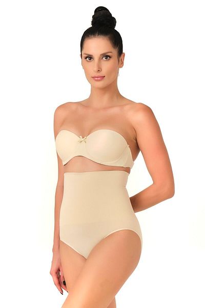 Emay Seamless High Waist Massage Featured Double Slip Corset Panties