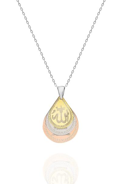 Nereze 925 Ayar Dualı (ALLAH LAFZI-NAZAR DUASI-AYETEL KÜRSİ) Kolye Kadın Gümü...