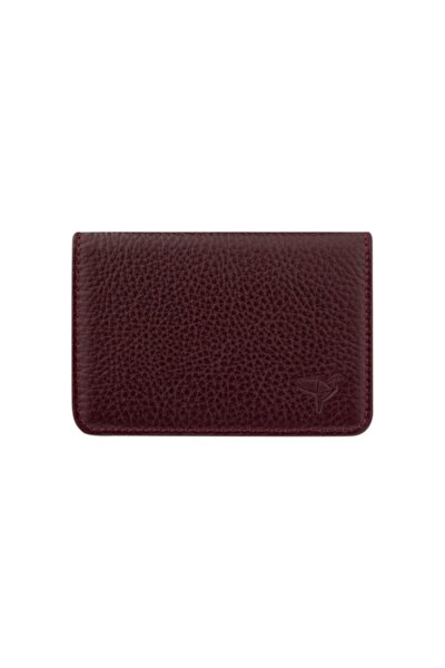 Garbalia 100% Handmade Genuine Leather Magnetic Claret Red Card Holder Money Portfolio