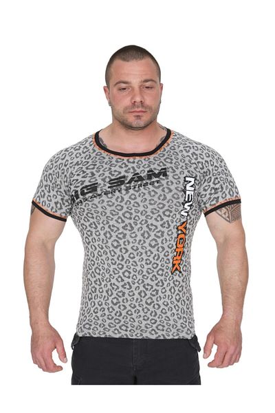 Big Sam Leopard Patterned Slim Fit T-Shirt 2883